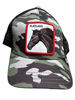 Goorin Bros. x Flatland Cavalry Camo Cavalry trucker hat horse patch SnapBack